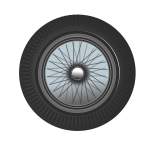 Classic car wheel vector image