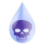 Water pollution drop vector image