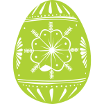 Green Easter egg vector image