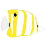 Yellow tropical fish image