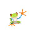 Frog waving hand