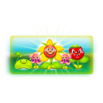 Vector graphics of happy flowers cartoon drawing,