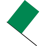 Vector clip art of green flag