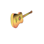 Acoustic guitar vector graphics