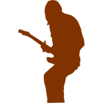 Vector silhouette of guitarist