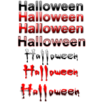 Halloween typography selection vector image