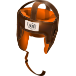 Antique boxing headgear vector drawing