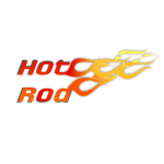 Hot rod text illustration