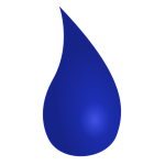 Blue waterdrop