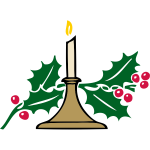 Christmas candle vector