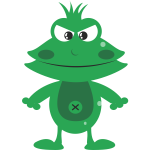 Frog man design vector clip art