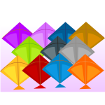 Vector drawing of kites