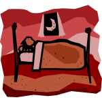 Vector illustration of person sleeping