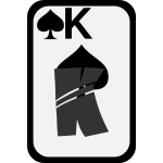 King of Spades funky playing card vector clip art