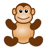 Stuffed monkey