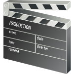 3D clapper board vector image