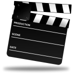 Recording clapper board vector image