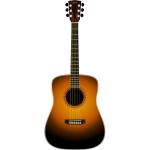 Acoustic guitar vector image