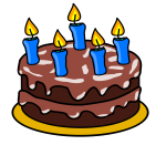 Birthday cake vector drawing