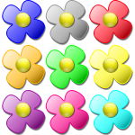 Game marbles - flowers vector