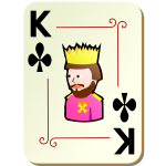 King of clubs vector image