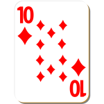 Ten of diamonds vector clip art