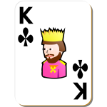 King of clubs vector graphics