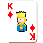 King of diamonds vector drawing