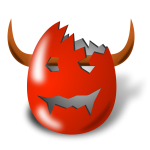 Devil Easter egg shell vector image