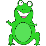 Happy frog vector image