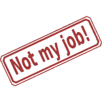 Not my job stamp imprint vector image