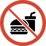 No food or drink sign vector image