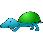 Cartoon animal with shell vector image