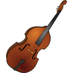 Vector image of double bass instrument