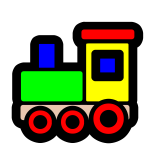 Toy vector illustration of locomotive