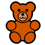 Teddy bear toy vector clip art