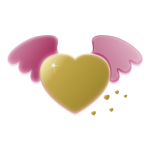 Heart with wings vector clip art