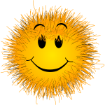 Fluffy smiley vector illustration