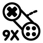 Black and white KDE icon vector graphics