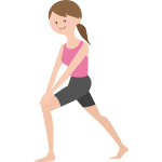 Female stretching vector image