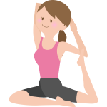 Girl stretching