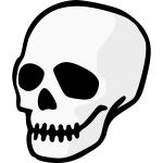 Scary skull with zipped mouth vector image