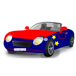 Convertible sports car vector image