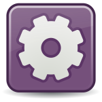 Square gear icon vector clip art