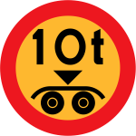 10 ton payload vector road sign