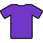 Purple t-shirt vector drawing