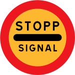 Stopp signal vector road sign