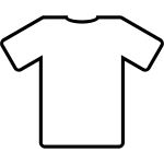 White t-shirt vector clip art