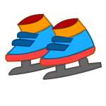 Figure skates vector clip art