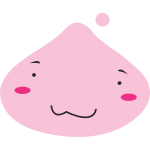 Vector image of pink slime head